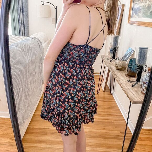 Free People Adella Printed Mini Dress M - Picture 3 of 9